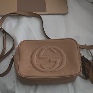 Gucci Tan Leather Crossbody Bag